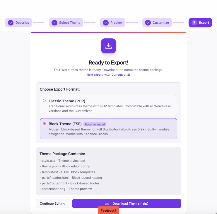 How to design a wordpress theme with AI and PressMeGPT.com